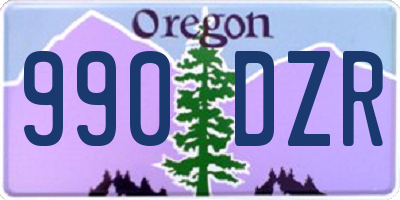 OR license plate 990DZR