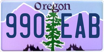 OR license plate 990EAB