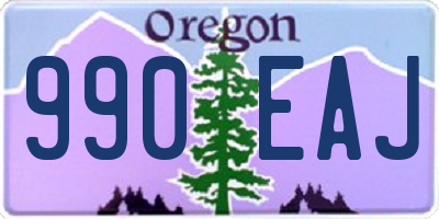 OR license plate 990EAJ