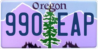 OR license plate 990EAP