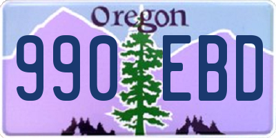 OR license plate 990EBD