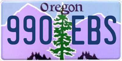 OR license plate 990EBS