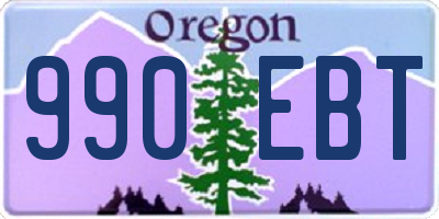 OR license plate 990EBT