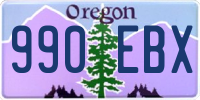 OR license plate 990EBX