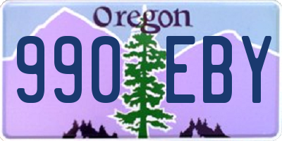 OR license plate 990EBY