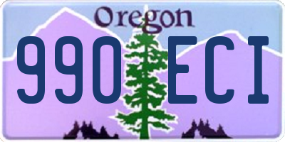 OR license plate 990ECI