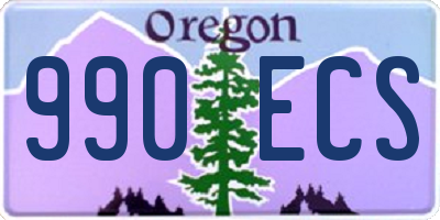 OR license plate 990ECS