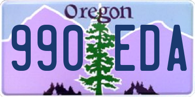 OR license plate 990EDA