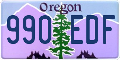 OR license plate 990EDF
