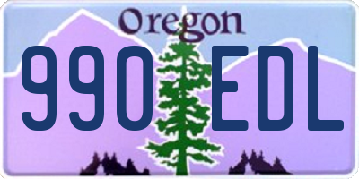 OR license plate 990EDL