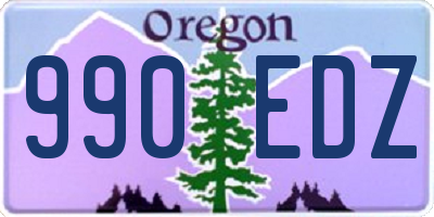 OR license plate 990EDZ