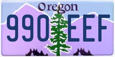 OR license plate 990EEF