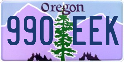 OR license plate 990EEK