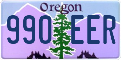 OR license plate 990EER