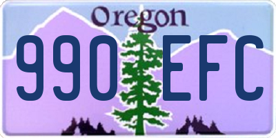 OR license plate 990EFC