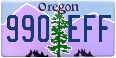 OR license plate 990EFF