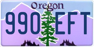 OR license plate 990EFT
