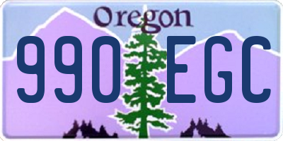 OR license plate 990EGC
