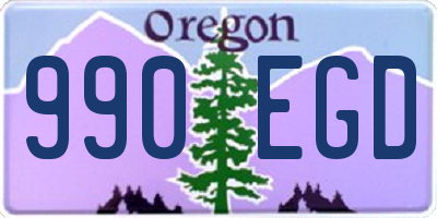 OR license plate 990EGD