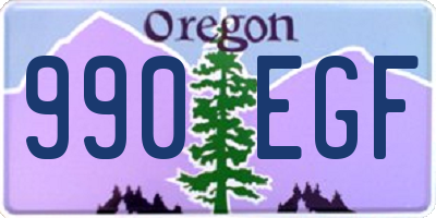 OR license plate 990EGF