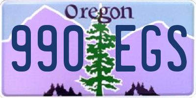 OR license plate 990EGS