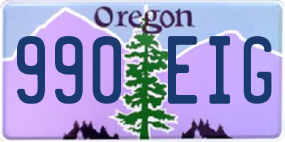 OR license plate 990EIG