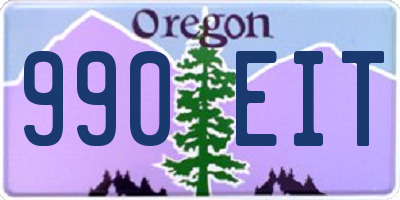 OR license plate 990EIT