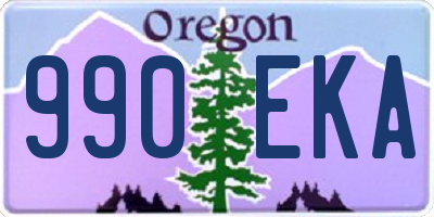 OR license plate 990EKA