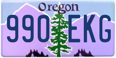 OR license plate 990EKG