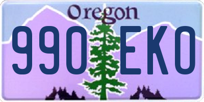 OR license plate 990EKO