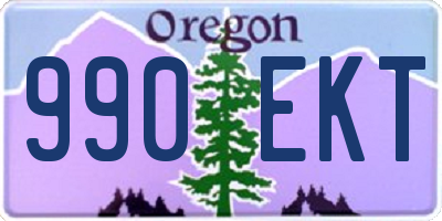 OR license plate 990EKT