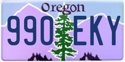 OR license plate 990EKY