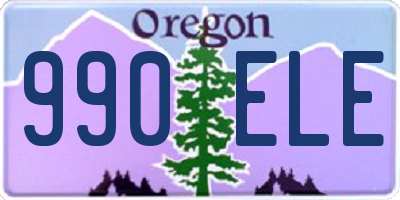 OR license plate 990ELE