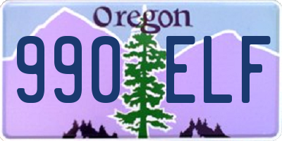 OR license plate 990ELF