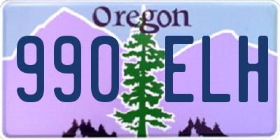 OR license plate 990ELH