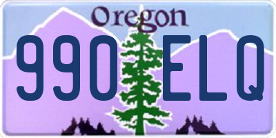 OR license plate 990ELQ