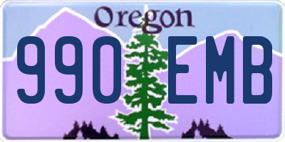 OR license plate 990EMB