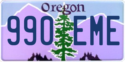 OR license plate 990EME