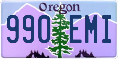 OR license plate 990EMI