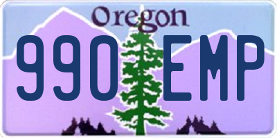 OR license plate 990EMP