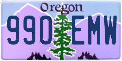 OR license plate 990EMW