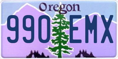 OR license plate 990EMX