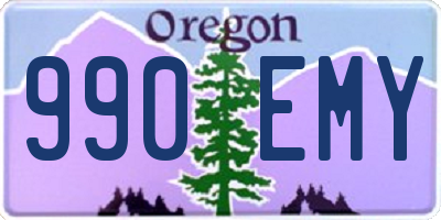 OR license plate 990EMY