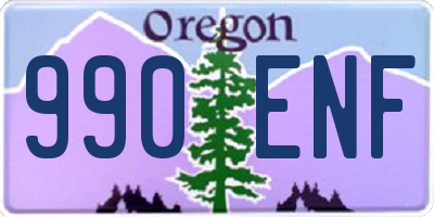 OR license plate 990ENF