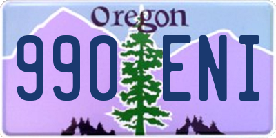 OR license plate 990ENI