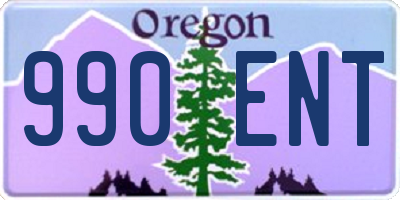 OR license plate 990ENT