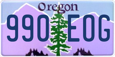 OR license plate 990EOG