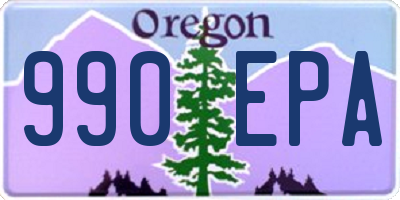 OR license plate 990EPA