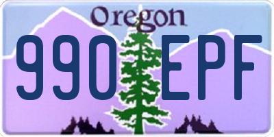 OR license plate 990EPF