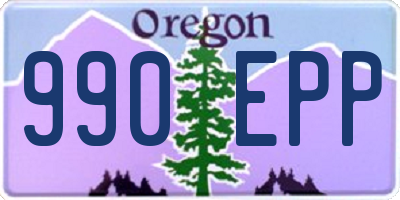 OR license plate 990EPP